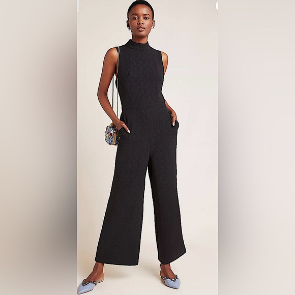 NWT Eva Franco Charley/Anthropology Mock Neck Jumpsuit. Size Small. - Picture 1 of 12